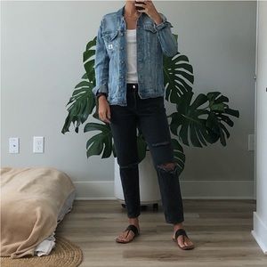 Black low waist H&M boyfriend jeans